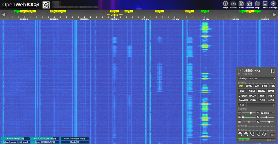 144.650MHz transpondeur ADRASEC 24